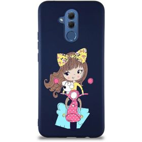 Printify Huawei Mate 20 Lite Soft Premier Kapak Vespagirl Tasarımlı Silikon Cep Telefonu Kılıfı