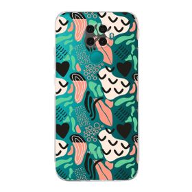 Printify Huawei Mate 30 Lite Uyumlu Kamera Korumalı Kapak Memphis Desen Tasarımlı Şeffaf Cep Telefonu Kılıfı