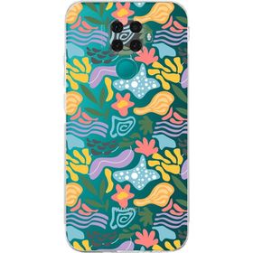 Printify Huawei Mate 30 Lite Uyumlu Kamera Korumalı Kapak Memphis Desen Tasarımlı Şeffaf Cep Telefonu Kılıfı