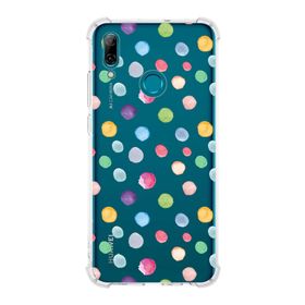 Printify Huawei P Smart 2019 Uyumlu Water Color 6 Baskılı Şeffaf Köşe Korumalı Antişok Kılıf