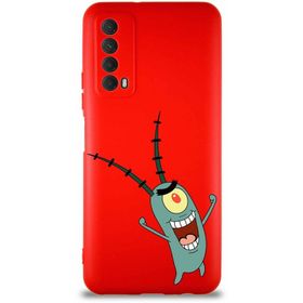 Printify Huawei P Smart 2021 Soft Premier Kapak Plankton Tasarımlı Silikon Cep Telefonu Kılıfı