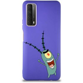 Printify Huawei P Smart 2021 Soft Premier Kapak Plankton Tasarımlı Silikon Cep Telefonu Kılıfı