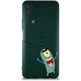 Printify Huawei P Smart 2021 Soft Premier Kapak Plankton Tasarımlı Silikon Cep Telefonu Kılıfı
