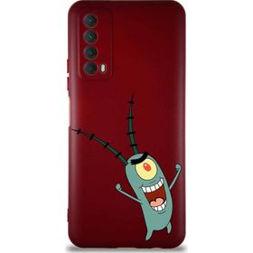 Printify Huawei P Smart 2021 Soft Premier Kapak Plankton Tasarımlı Silikon Cep Telefonu Kılıfı