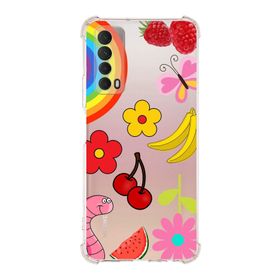 Printify Huawei P Smart 2021 Uyumlu Water Color 5 Baskılı Şeffaf Köşe Korumalı Antişok Kılıf