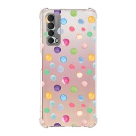 Printify Huawei P Smart 2021 Uyumlu Water Color 6 Baskılı Şeffaf Köşe Korumalı Antişok Kılıf