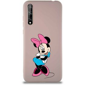 Printify Huawei P Smart S Soft Premier Kapak Minnie Mouse-D Tasarımlı Silikon Cep Telefonu Kılıfı