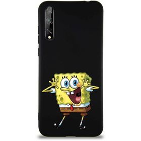 Printify Huawei P Smart S Soft Premier Kapak Sünger Bob Tasarımlı Silikon Cep Telefonu Kılıfı