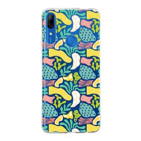 Printify Huawei P Smart Z İle Uyumlu 1mm Kapak Memphis Desen Tasarımlı Şeffaf Silikon Cep Telefonu Kılıfı