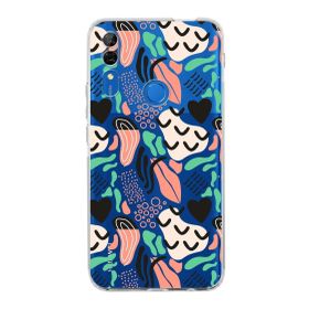 Printify Huawei P Smart Z Uyumlu Kamera Korumalı Kapak Memphis Desen Tasarımlı Şeffaf Cep Telefonu Kılıfı