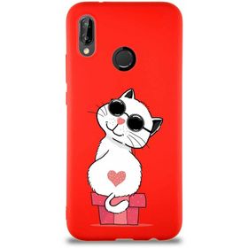 Printify Huawei P20 Lite Soft Premier Kapak Coolcat Tasarımlı Silikon Cep Telefonu Kılıfı