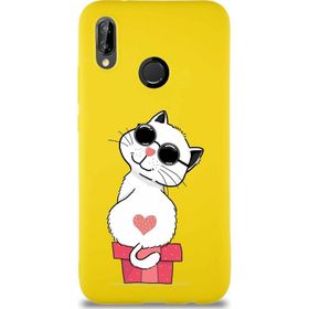 Printify Huawei P20 Lite Soft Premier Kapak Coolcat Tasarımlı Silikon Cep Telefonu Kılıfı