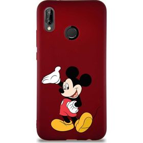 Printify Huawei P20 Lite Soft Premier Kapak Mickey Mouse-C Tasarımlı Silikon Cep Telefonu Kılıfı