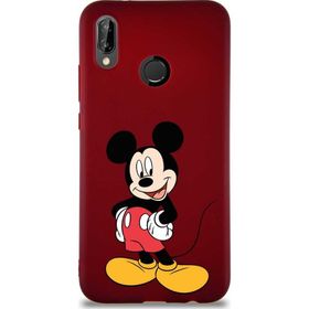 Printify Huawei P20 Lite Soft Premier Kapak Mickey Mouse-E Tasarımlı Silikon Cep Telefonu Kılıfı