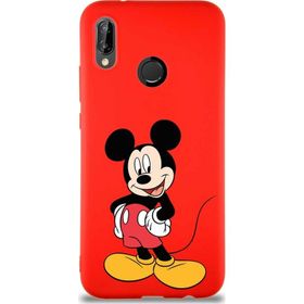 Printify Huawei P20 Lite Soft Premier Kapak Mickey Mouse-E Tasarımlı Silikon Cep Telefonu Kılıfı