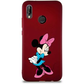 Printify Huawei P20 Lite Soft Premier Kapak Minnie Mouse-F Tasarımlı Silikon Cep Telefonu Kılıfı