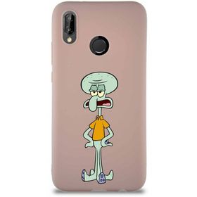 Printify Huawei P20 Lite Soft Premier Kapak Squidward Dokunaç Tasarımlı Silikon Cep Telefonu Kılıfı