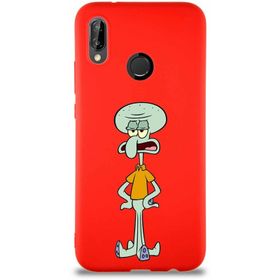 Printify Huawei P20 Lite Soft Premier Kapak Squidward Dokunaç Tasarımlı Silikon Cep Telefonu Kılıfı