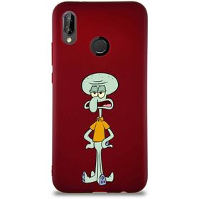 Printify Huawei P20 Lite Soft Premier Kapak Squidward Dokunaç Tasarımlı Silikon Cep Telefonu Kılıfı