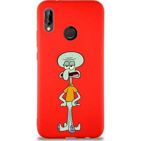 Printify Huawei P20 Lite Soft Premier Kapak Squidward Dokunaç Tasarımlı Silikon Cep Telefonu Kılıfı