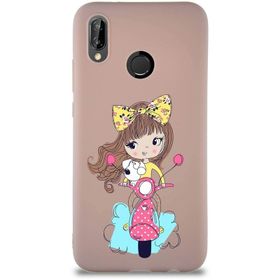 Printify Huawei P20 Lite Soft Premier Kapak Vespagirl Tasarımlı Silikon Cep Telefonu Kılıfı