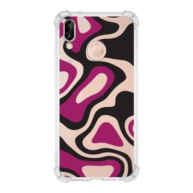 Printify Huawei P20 Lite Uyumlu Köşe Korumalı Antişok Kapak Renkli Desen Tasarımlı Şeffaf Kılıf