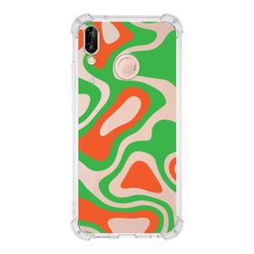 Printify Huawei P20 Lite Uyumlu Köşe Korumalı Antişok Kapak Renkli Desen Tasarımlı Şeffaf Kılıf