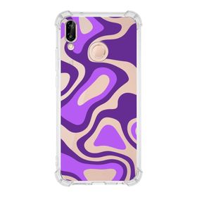 Printify Huawei P20 Lite Uyumlu Köşe Korumalı Antişok Kapak Renkli Desen Tasarımlı Şeffaf Kılıf