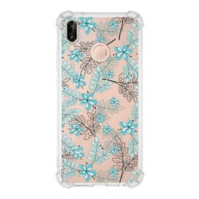 Printify Huawei P20 Lite Uyumlu Köşe Korumalı Antişok Kapak Su Yeşili Tasarımlı Şeffaf Kılıf