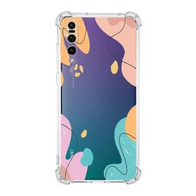 Printify Huawei P20 Pro Uyumlu Köşe Korumalı Antişok Kapak Karışık Renkler Tasarımlı Şeffaf Kılıf