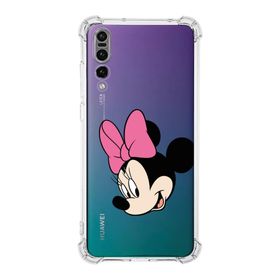 Printify Huawei P20 Pro Uyumlu Köşe Korumalı Antişok Kapak Minnie Mouse Tasarımlı Şeffaf Kılıf