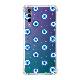 Printify Huawei P20 Pro Uyumlu Nazar Boncuğu 1 Baskılı Şeffaf Köşe Korumalı Antişok Kılıf