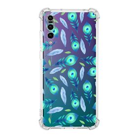 Printify Huawei P20 Pro Uyumlu Nazar Boncuğu 3 Baskılı Şeffaf Köşe Korumalı Antişok Kılıf