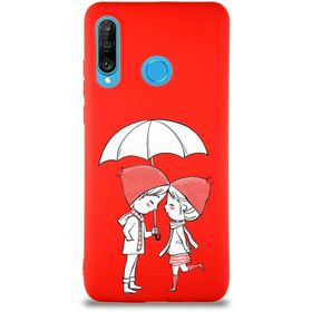 Printify Huawei P30 Lite Soft Premier Kapak Aşk Tasarımlı Silikon Cep Telefonu Kılıfı