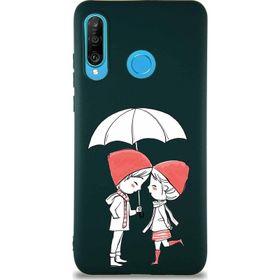 Printify Huawei P30 Lite Soft Premier Kapak Aşk Tasarımlı Silikon Cep Telefonu Kılıfı