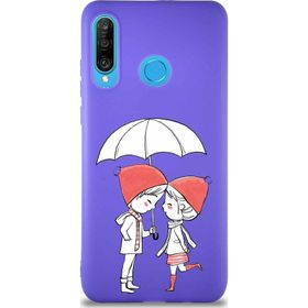 Printify Huawei P30 Lite Soft Premier Kapak Aşk Tasarımlı Silikon Cep Telefonu Kılıfı
