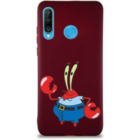 Printify Huawei P30 Lite Soft Premier Kapak Bay Yengeç Tasarımlı Silikon Cep Telefonu Kılıfı