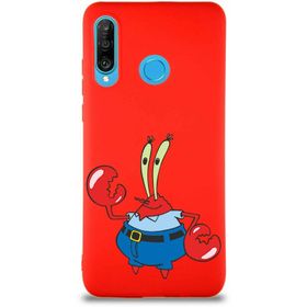 Printify Huawei P30 Lite Soft Premier Kapak Bay Yengeç Tasarımlı Silikon Cep Telefonu Kılıfı