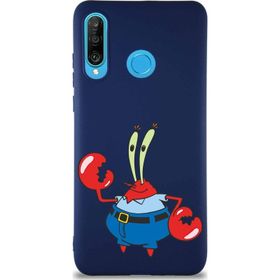 Printify Huawei P30 Lite Soft Premier Kapak Bay Yengeç Tasarımlı Silikon Cep Telefonu Kılıfı