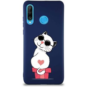 Printify Huawei P30 Lite Soft Premier Kapak Coolcat Tasarımlı Silikon Cep Telefonu Kılıfı