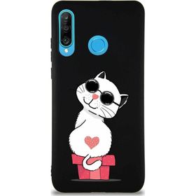 Printify Huawei P30 Lite Soft Premier Kapak Coolcat Tasarımlı Silikon Cep Telefonu Kılıfı