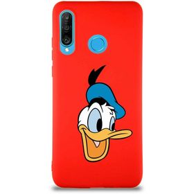Printify Huawei P30 Lite Soft Premier Kapak Donald Duck-A Tasarımlı Silikon Cep Telefonu Kılıfı