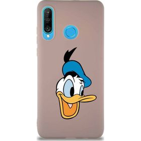 Printify Huawei P30 Lite Soft Premier Kapak Donald Duck-A Tasarımlı Silikon Cep Telefonu Kılıfı