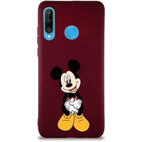 Printify Huawei P30 Lite Soft Premier Kapak Mickey Mouse-A Tasarımlı Silikon Cep Telefonu Kılıfı