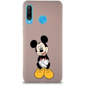 Printify Huawei P30 Lite Soft Premier Kapak Mickey Mouse-A Tasarımlı Silikon Cep Telefonu Kılıfı