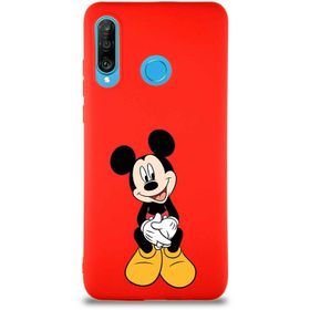 Printify Huawei P30 Lite Soft Premier Kapak Mickey Mouse-A Tasarımlı Silikon Cep Telefonu Kılıfı