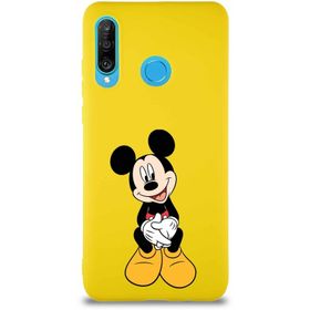 Printify Huawei P30 Lite Soft Premier Kapak Mickey Mouse-A Tasarımlı Silikon Cep Telefonu Kılıfı