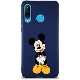 Printify Huawei P30 Lite Soft Premier Kapak Mickey Mouse-A Tasarımlı Silikon Cep Telefonu Kılıfı