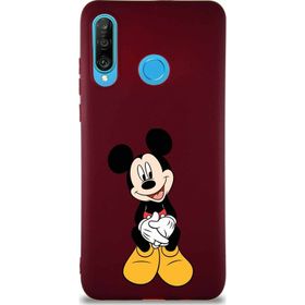 Printify Huawei P30 Lite Soft Premier Kapak Mickey Mouse-A Tasarımlı Silikon Cep Telefonu Kılıfı