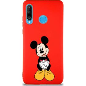 Printify Huawei P30 Lite Soft Premier Kapak Mickey Mouse-A Tasarımlı Silikon Cep Telefonu Kılıfı